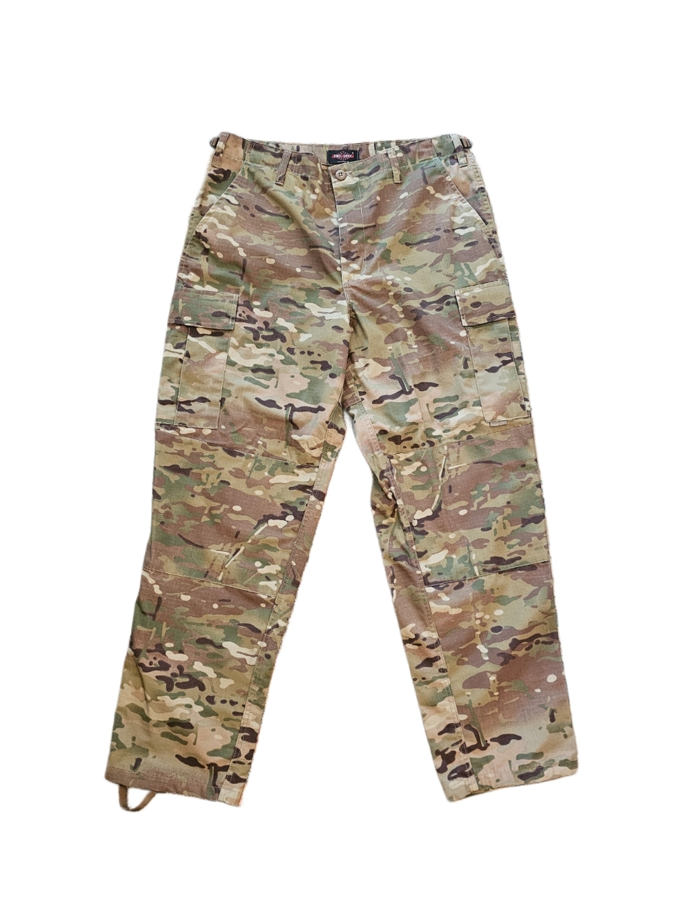 Truspec Men's Green Camouflage Adjustable Utility Cargo Pants - Large